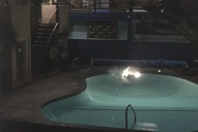Crazy Guy Shatters His Both Feet As He Jumps Off The Roof To A Pool Crazy Guy Shatters His Both Feet As He Jumps Off The Roof To A Pool