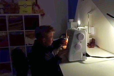 Little Boy Sneaks Away Mom's Sewing Machine, His Creations Have The Internet In Tears Little Boy Sneaks Away Mom's Sewing Machine, His Creations Have The Internet In Tears