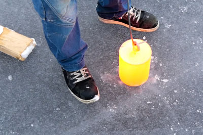 This Happens If You Drop 20 Kilograms Of Red Hot Steel On Frozen Lake This Happens If You Drop 20 Kilograms Of Red Hot Steel On Frozen Lake