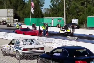 Modified Golf Cart Whips Corvette In A Drag Race Modified Golf Cart Whips Corvette In A Drag Race