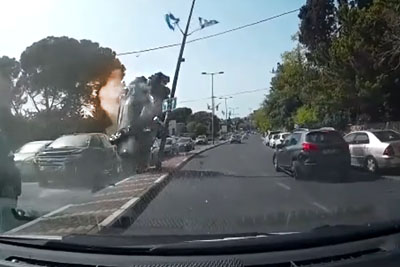 Car Flips And Crashes During Overtaking, Gets Covered In Fire Car Flips And Crashes During Overtaking, Gets Covered In Fire