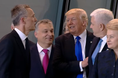 Arrogant Trump Shoves Aside Montenegro Prime Minister Arrogant Trump Shoves Aside Montenegro Prime Minister