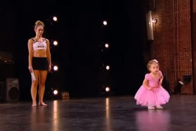 Tiny Ballerina Follows Mommy Onstage - Don't Take Your Eyes Off Her Feet Tiny Ballerina Follows Mommy Onstage - Don't Take Your Eyes Off Her Feet