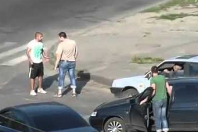 Stupid Guy Was Standing Infront Of Cars, Then He Got A Painful Lesson Stupid Guy Was Standing Infront Of Cars, Then He Got A Painful Lesson