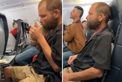 Posneli so ga na kamero: Šok na letalu, potnik si je prižgal cigareto