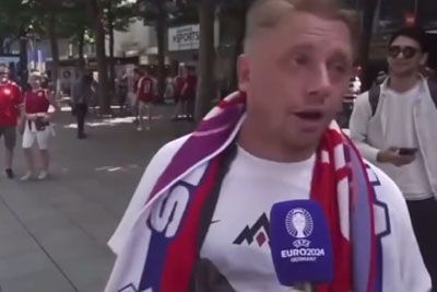 VIDEO: Slovenski navijač v Nemčiji nasmejal z izjavo: 