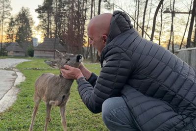 Prizor, ki je ganil Slovenijo: Večkrat ga obišče srna, ki ji je rešil življenje!