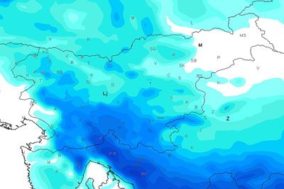 Slovenijo bo zajelo sneženje: Ponekod 20 centimetrov, sneg napovedan do nižin!