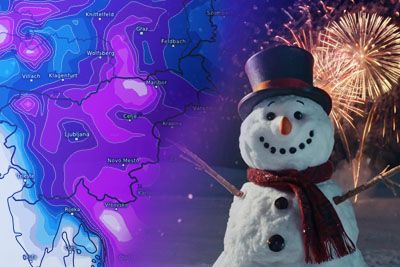 Po novem letu obilno sneženje? Animacija, kako naj bi sneg zajel Slovenijo