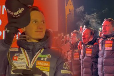 Nemci se bodo naučili še Zdravljico: Tako so peli Slovenci ob zmagi Prevca