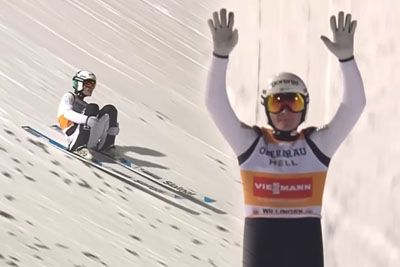 FIS objavil posnetek, nemški komentator ob skoku Domna Prevca: »Nein, nein, nein«