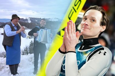 Domen Prevc dobil šaljivo pesem: Zapeli tudi o pobeglih smučeh