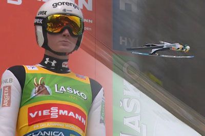 Domen Prevc drugi v Planici: poletel najdlje med vsemi, pristal pri 240,5 m