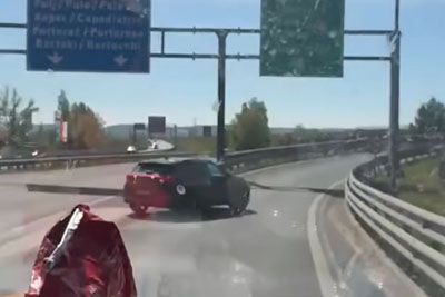 Zgrešil izvoz, nato naredil neumnost: prizor pri Kopru šokiral voznike