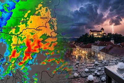 ARSO prižgal oranžni alarm: Poglejte animacijo, kje bodo jutri udarile nevihte