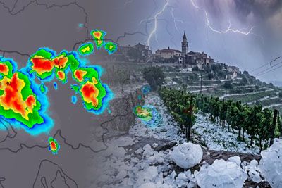 Huda ura za Slovenijo, nevihte že pri nas: ARSO opozarja pred 5 cm točo