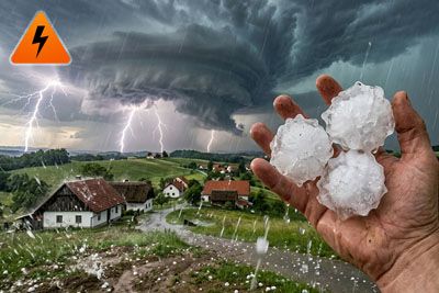 ARSO izdal oranžno opozorilo: Pozor, v teh krajih lahko klesti toča nad 5 cm