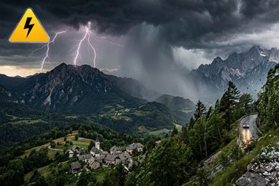Rumeni alarm za Slovenijo: Možne močnejše nevihte, v teh krajih toča