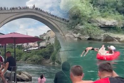 Groza iz Mostarja: Skočil z mostu, izginil pod vodo – rešili so ga domačini