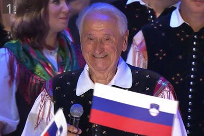 Andrej Bergant ganil Slovenijo: Zapel domoljubno pesem Lojzeta Slaka