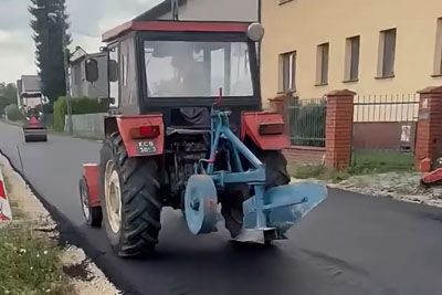 Kmetu prekipelo, preoral asfalt na novi cesti: Trdi, da je njegova