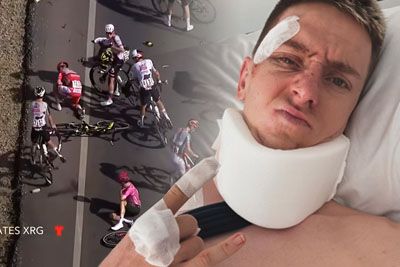Posnetek padca Tadeja Pogačarja na Vuelti: Prvi odziv iz bolnišnice