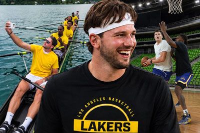 Luka Dončić objavil posnetek, kako je soigralce iz Lakersov popeljal po Sloveniji
