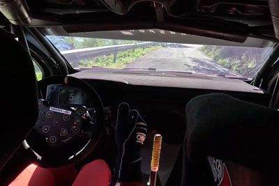 Posnetek iz dirkalnika Marka Grossija na Rally Nova Gorica