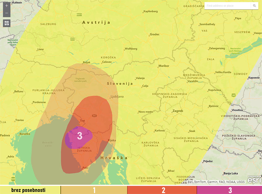 Najvišje vremensko opozorilo za slovensko obalo