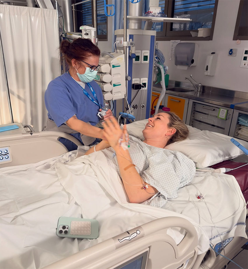 Lindsey Vonn po tretji operaciji v bolnišnici v Trevisu