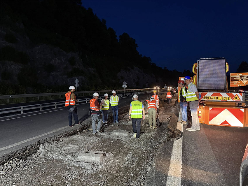Gradbinci danes ponoči opravljali dela na gradbišču pri Postojni