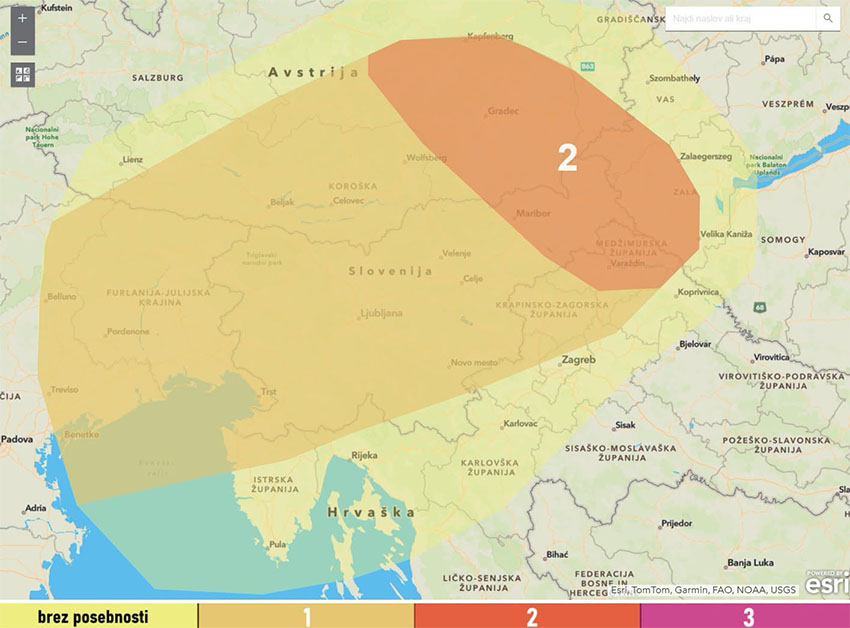 Neurje.si izdalo Storm Map za današnje pestro vremensko dogajanje