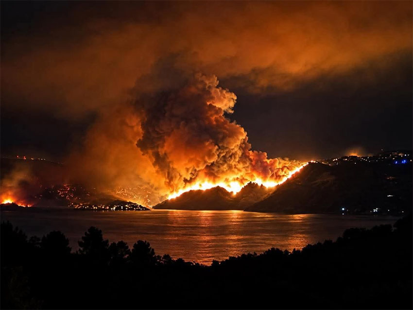 Pretresljiv nočni pogled s Hvara na otok Brač