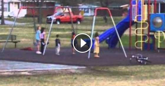 Five Kids Are Standing Still At The Playground, Then Mom Zooms The ...