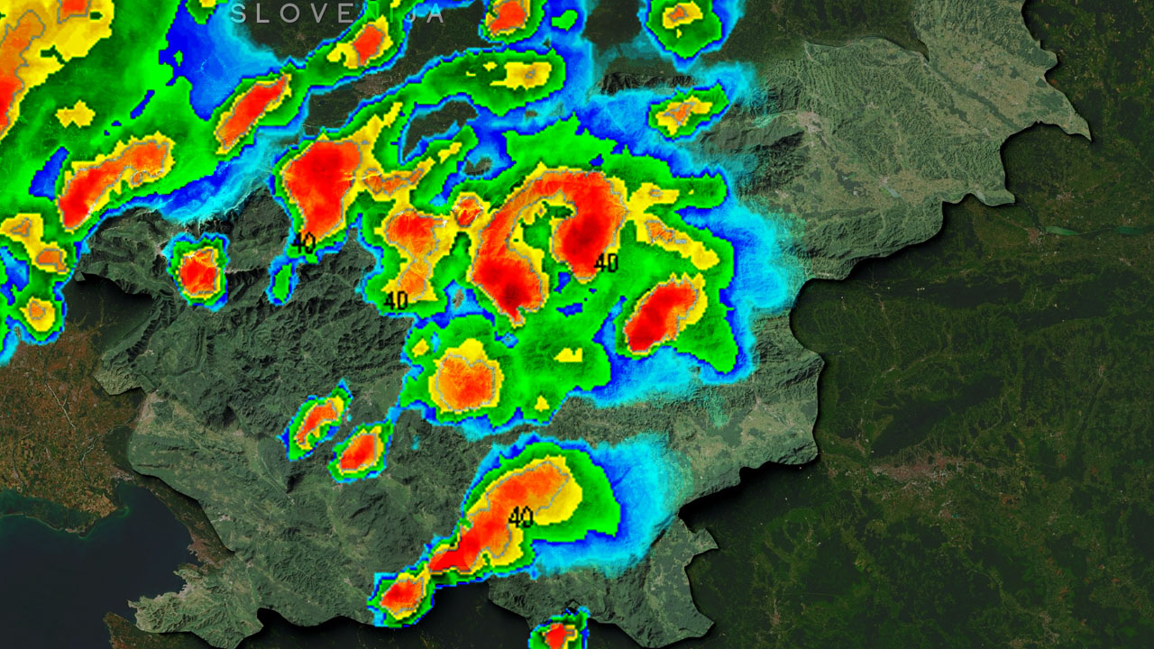Napoved za nevihte danes v Sloveniji