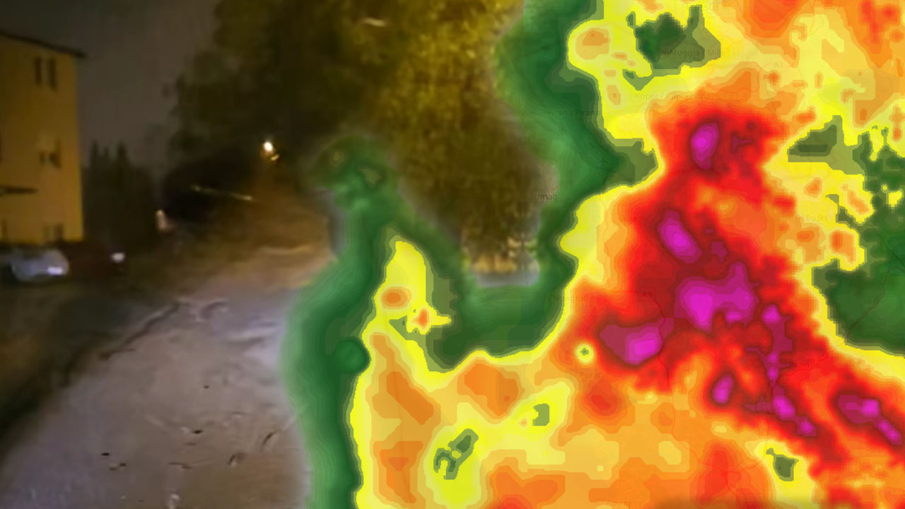 Huda ura na Hrvaškem, v Umagu včeraj zvečer klestila toča