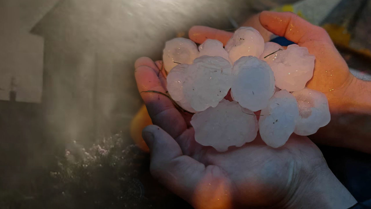 Debela toča v kraju Treviž, 100 kilometrov stran od slovenske meje