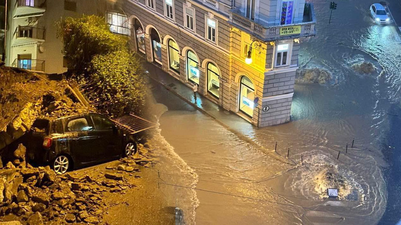 Nad Trstom se je razbesnelo hudo neurje, v eni uri padlo več kot 70 mm padavin