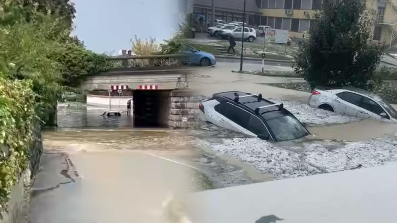 Hude poplave v Novem mestu, ko je okoli 14. ure okolico zajelo močno deževje