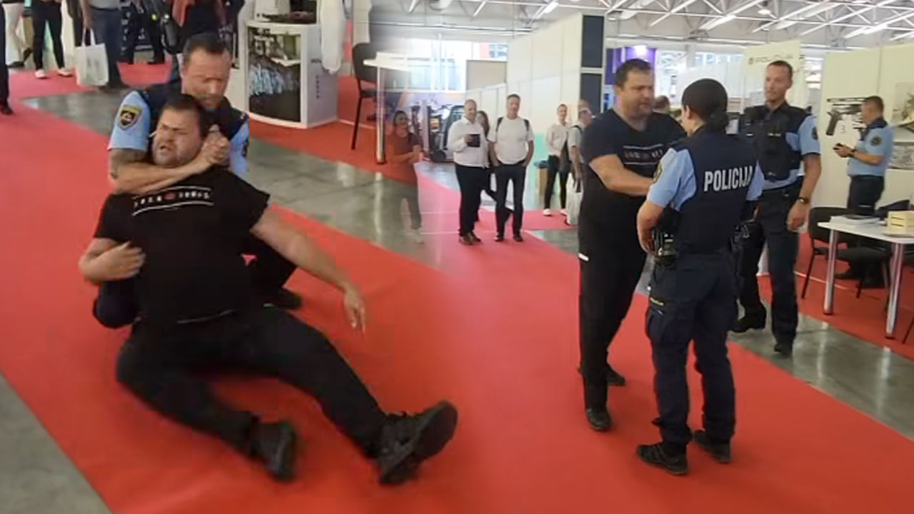 Policisti so na Celjskem sejmu MOS prikazali, kako proti osumljencu uporabijo prisilna sredstva
