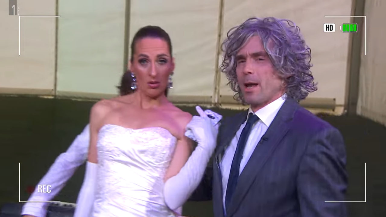 Tilen Artač pripravil parodijo na poroko Roberta Goloba in Tine Gaber