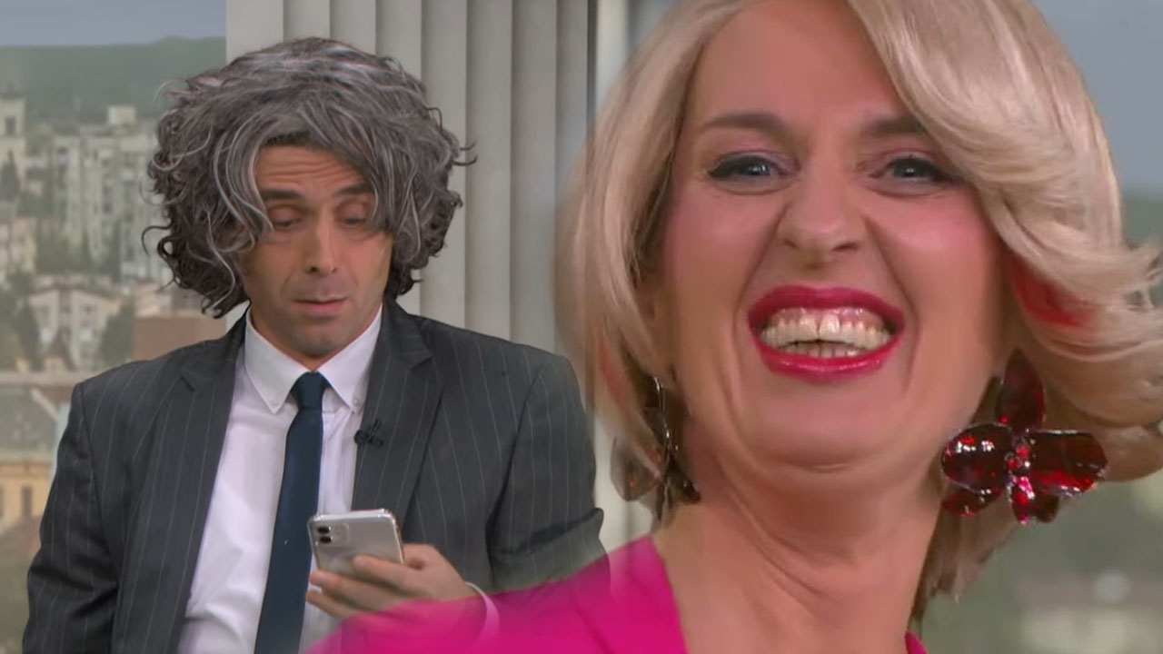 V satirični oddaji Kaj dogaja so si privoščili Roberta Goloba in Urško Klakočar Zupančič