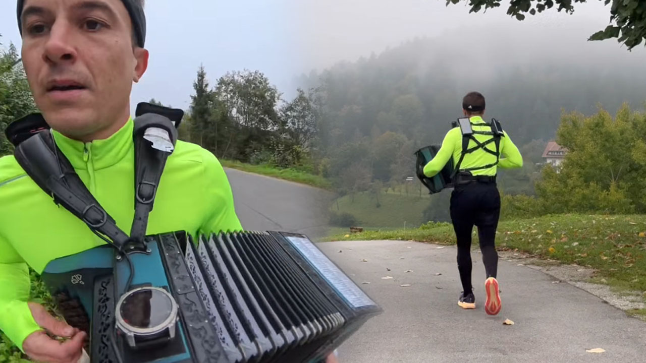 Anže Zavrl iz skupine Gadi bo na Ljubljanskem maratonu tekel in vmes igral harmoniko
