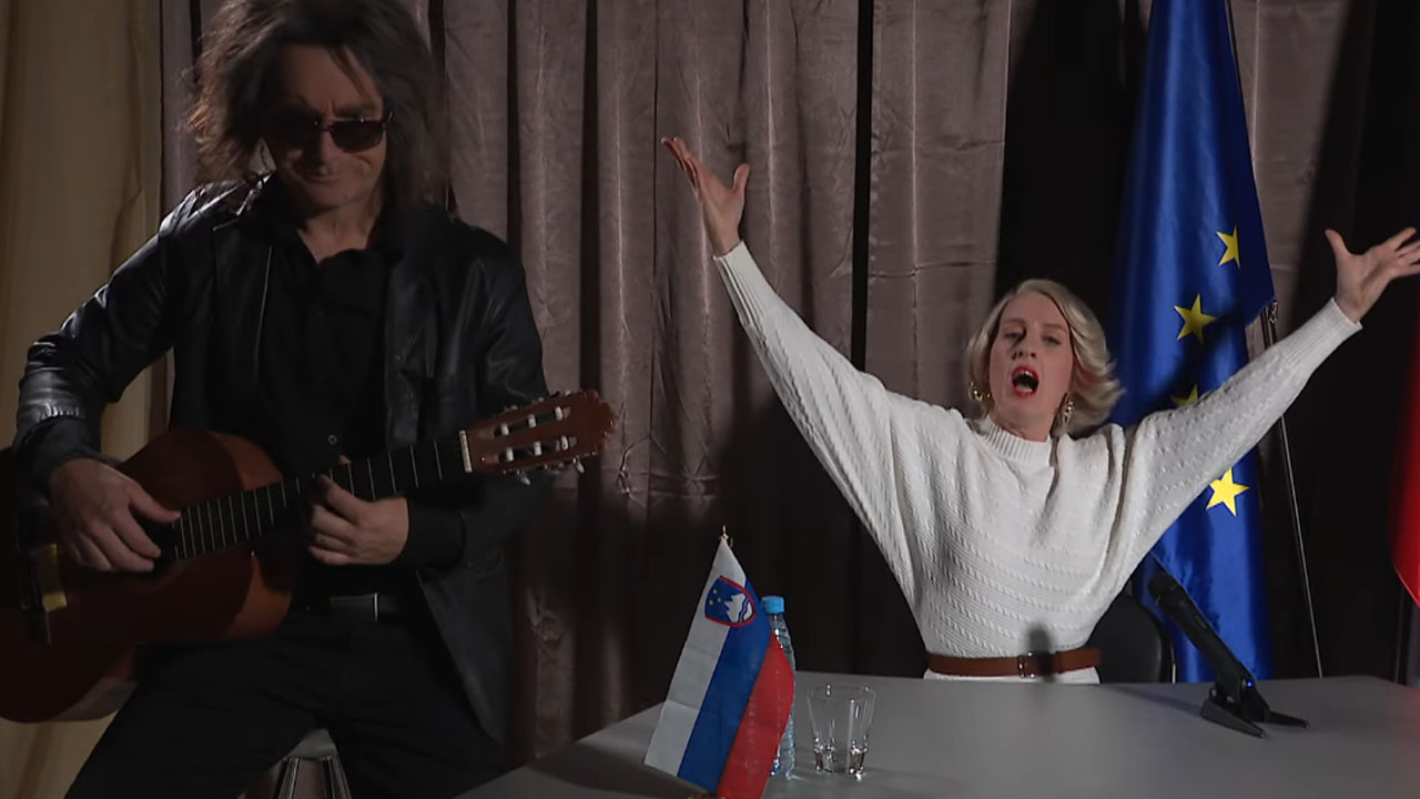 Parodija na Urško Klakočar Zupančič in njenega partnerja Bora Zuljana