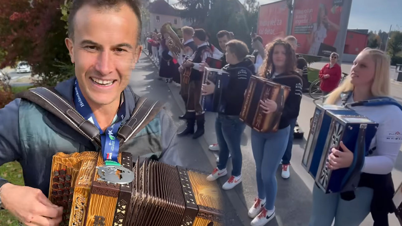 Anžeta Zavrla so po svetovnem rekordu presenetili v domačem kraju