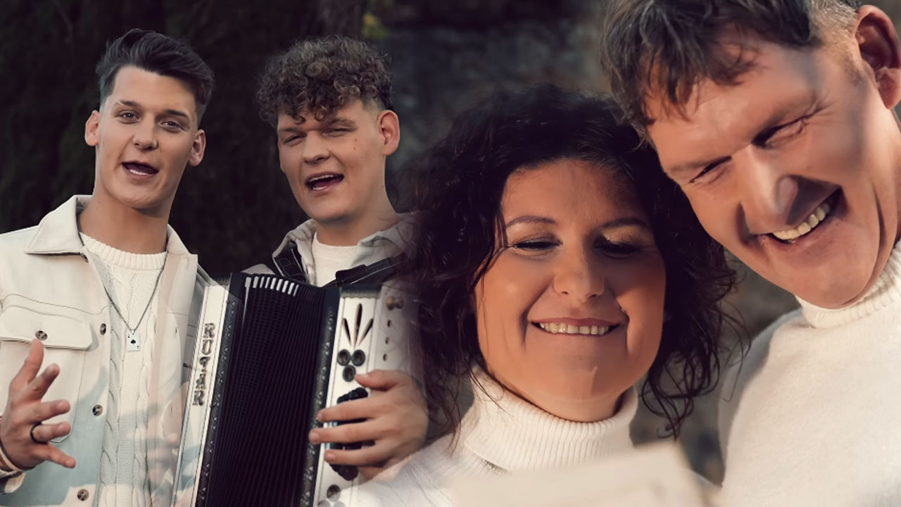 Firbca Jaka Šinkovec in Gašper Šinkovec sta ganila očeta in mati, ko sta zanju pripravila pesem ob obletnici poroke