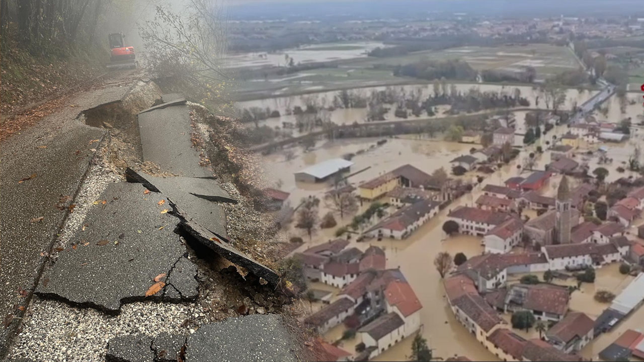 Huda ura v Goriških brdih, ob meji s Slovenijo poplavilo celotno vasico Versa