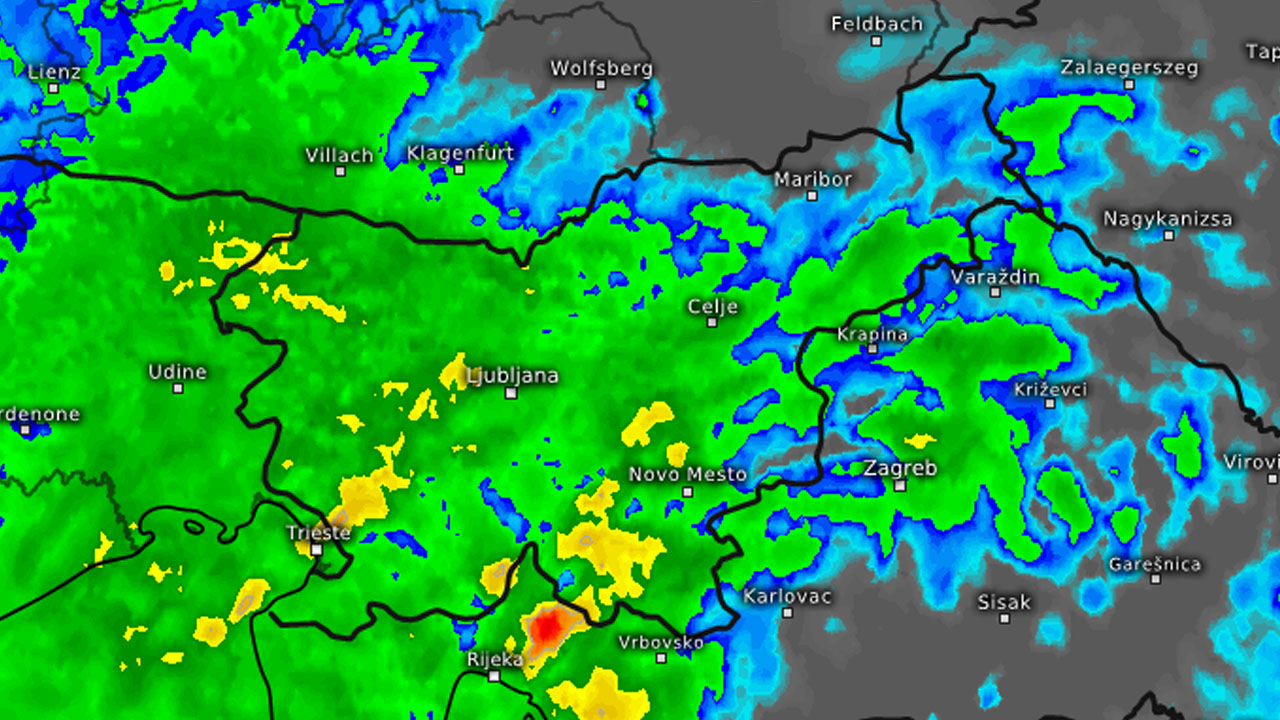 Ponoči se bodo padavine razširile nad vso Slovenijo