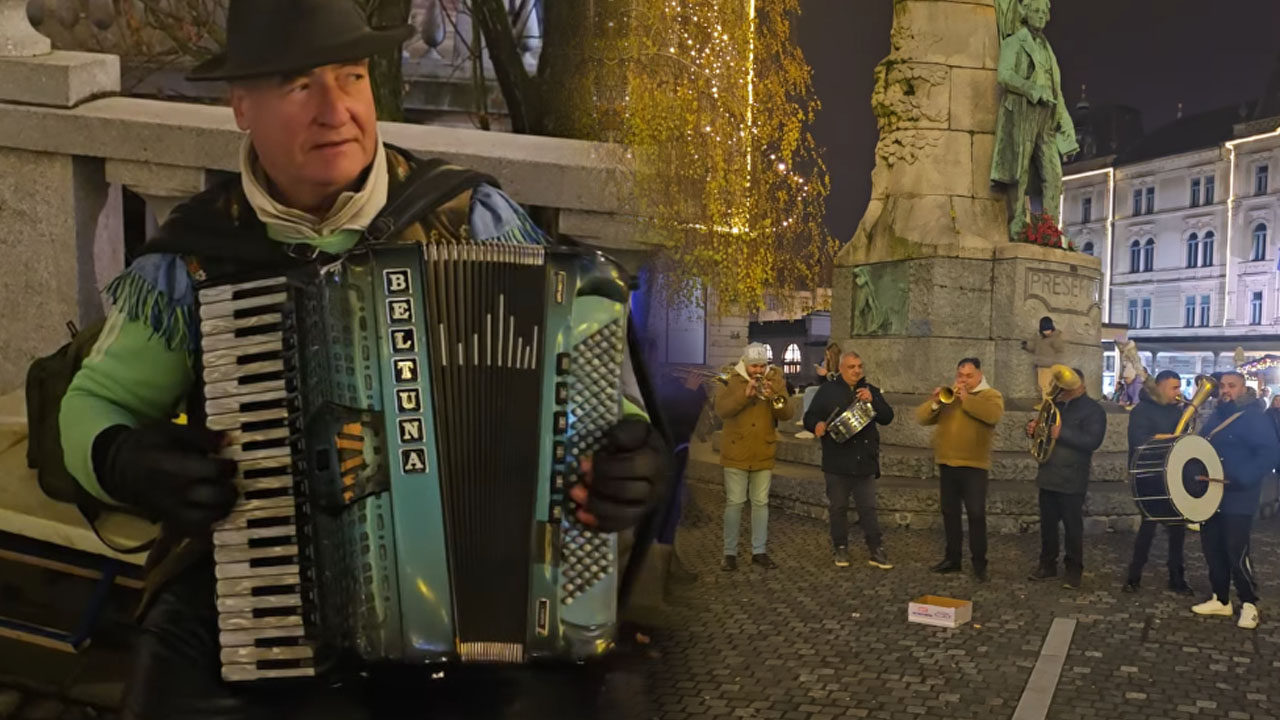 Silvo Mesojedec objavil prizor iz Ljubljane, ko so trubači preglasili slovensko glasbo