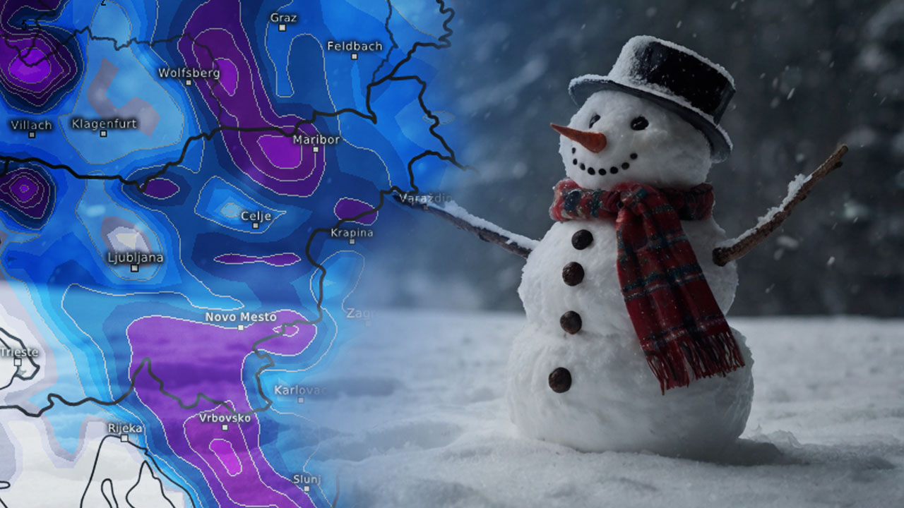 Slovenijo bo jutri v sredo zajelo obilno sneženje